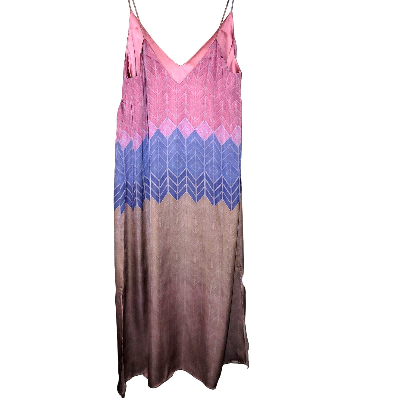 New  Anthropologie Morgan Carper Chevron Stripe Slip Dress $168 Size Small