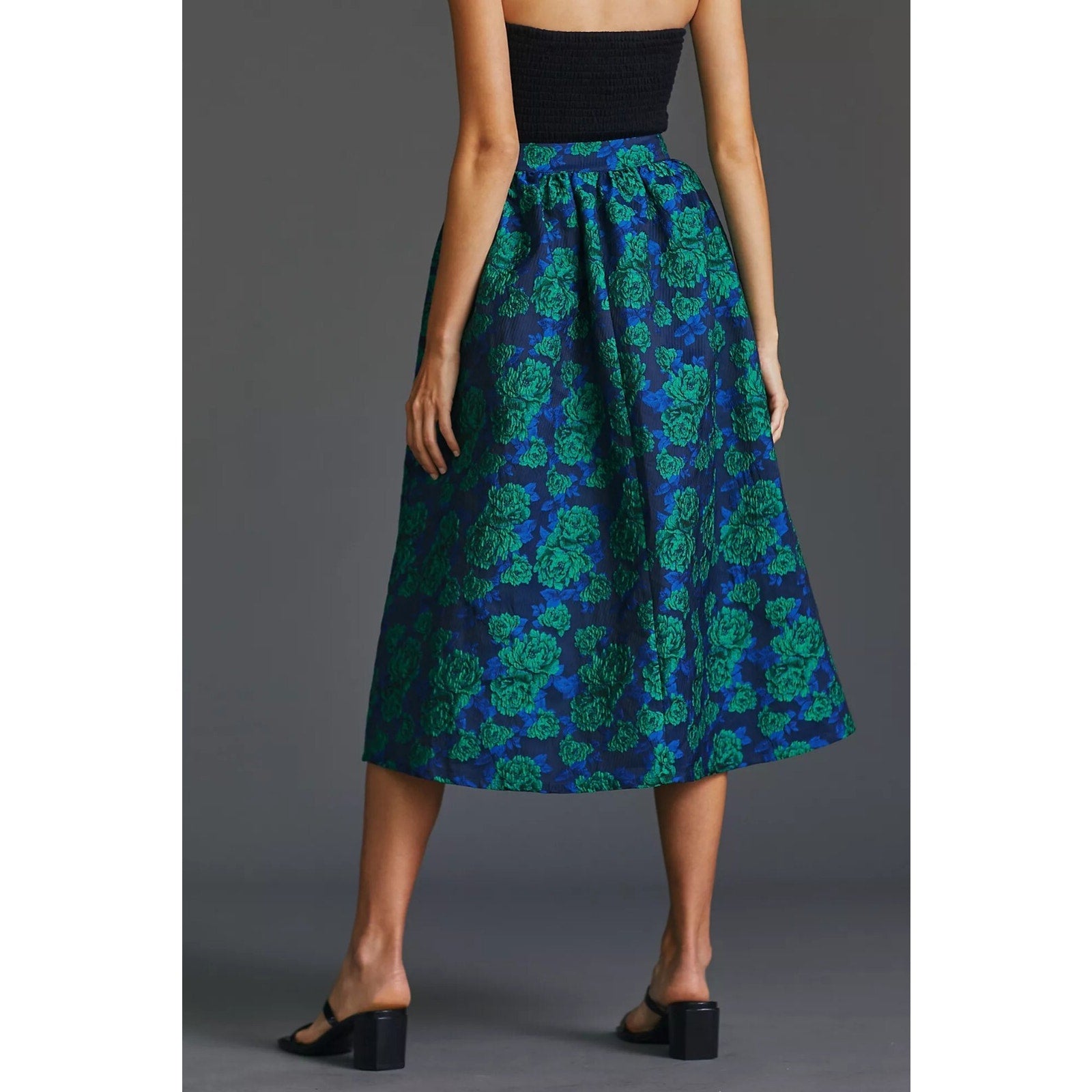 Anthropologie NEW Jacquard Midi Skirt by Sunday in Brooklyn Size Small Floral